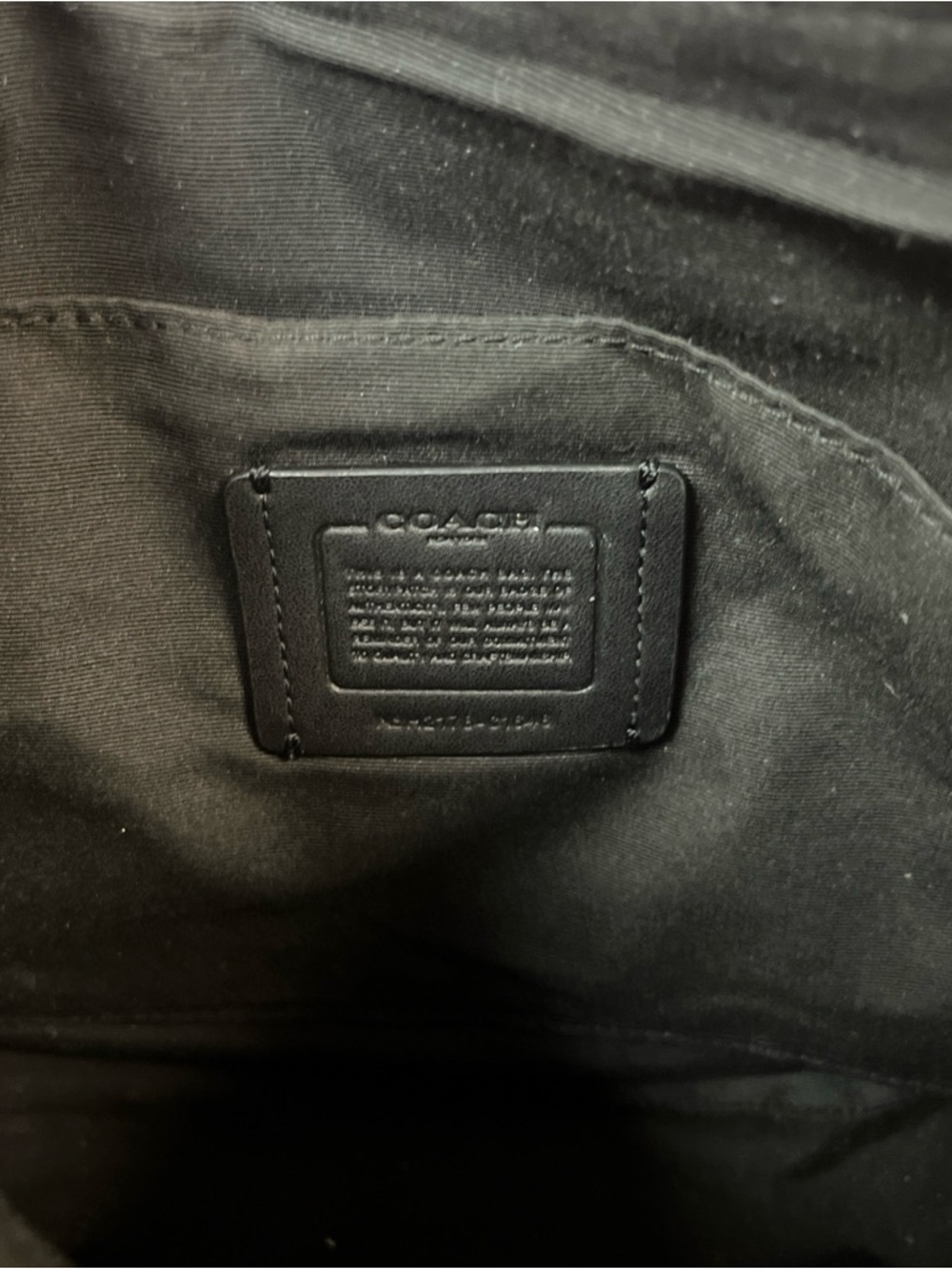 Coach Black Pebbled Leather Shoulder Bag with Gold Logo - Picture 7 of 12